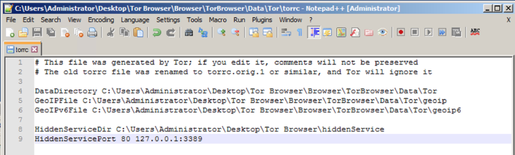 configuration tor browser